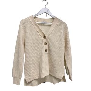 Madewell Cream Button-Up Cardigan
